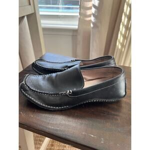 Varese size 10 men’s black square toe loafers shoes